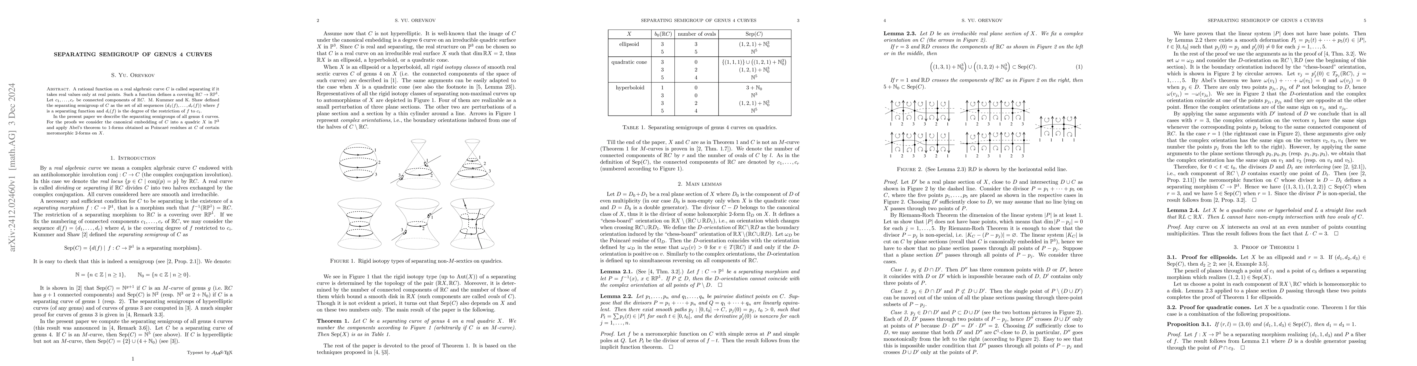 Thumbnail for Separating semigroup of genus 4 curves