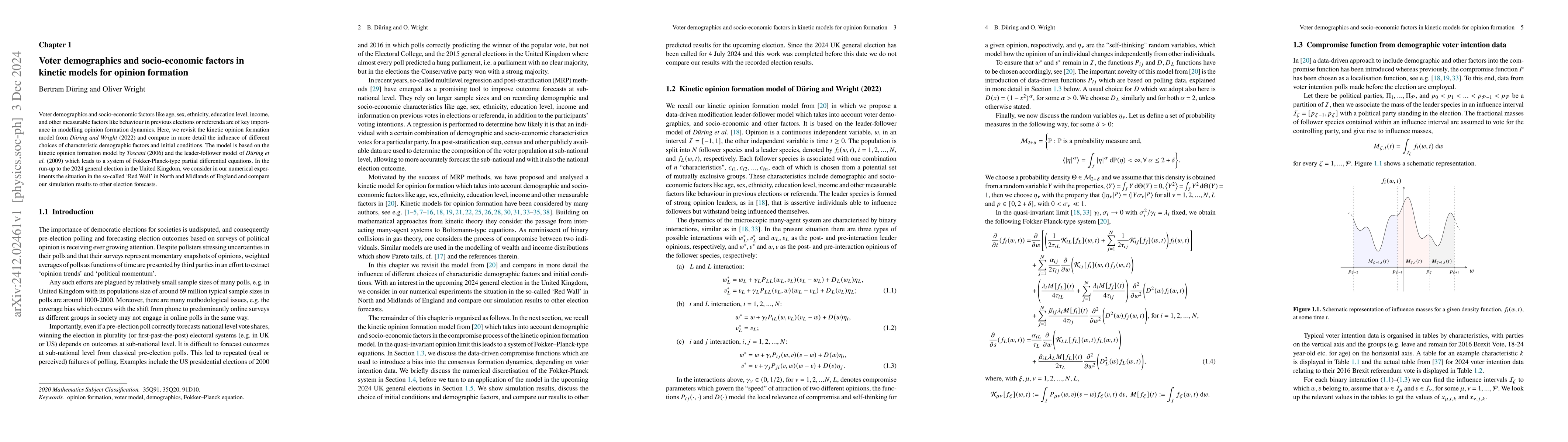 Thumbnail for Voter demographics and socio-economic factors in kinetic models for
  opinion formation