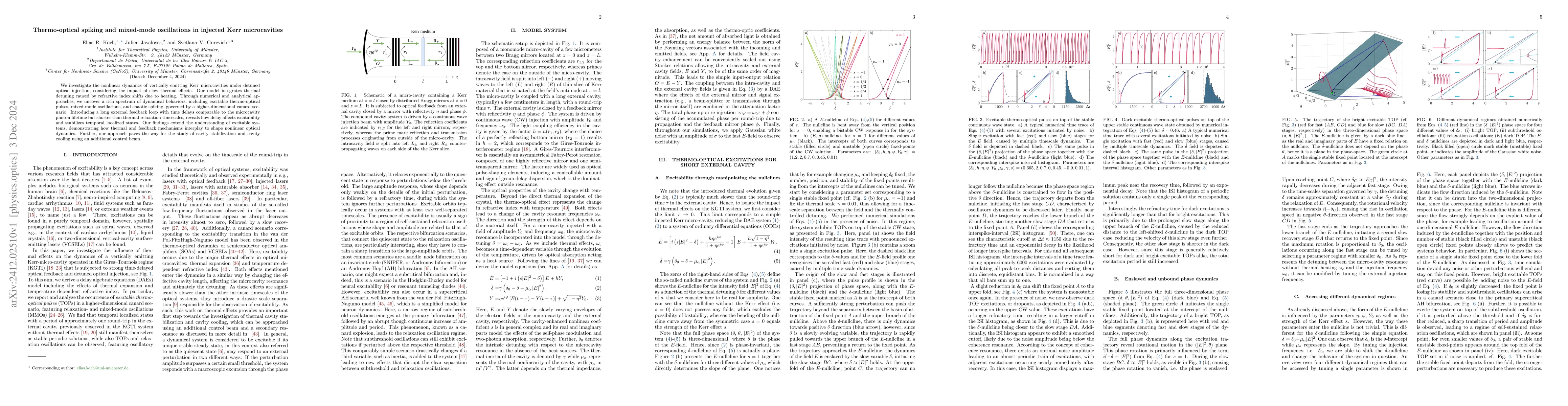 Thumbnail for Thermo-optical spiking and mixed-mode oscillations in injected Kerr
  microcavities