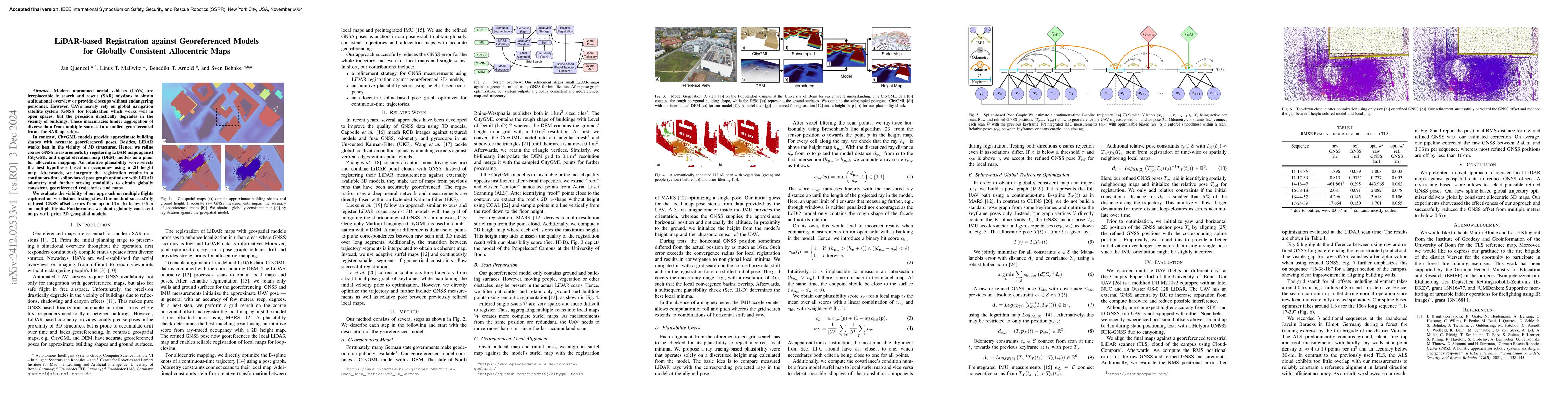 Thumbnail for LiDAR-based Registration against Georeferenced Models for Globally
  Consistent Allocentric Maps