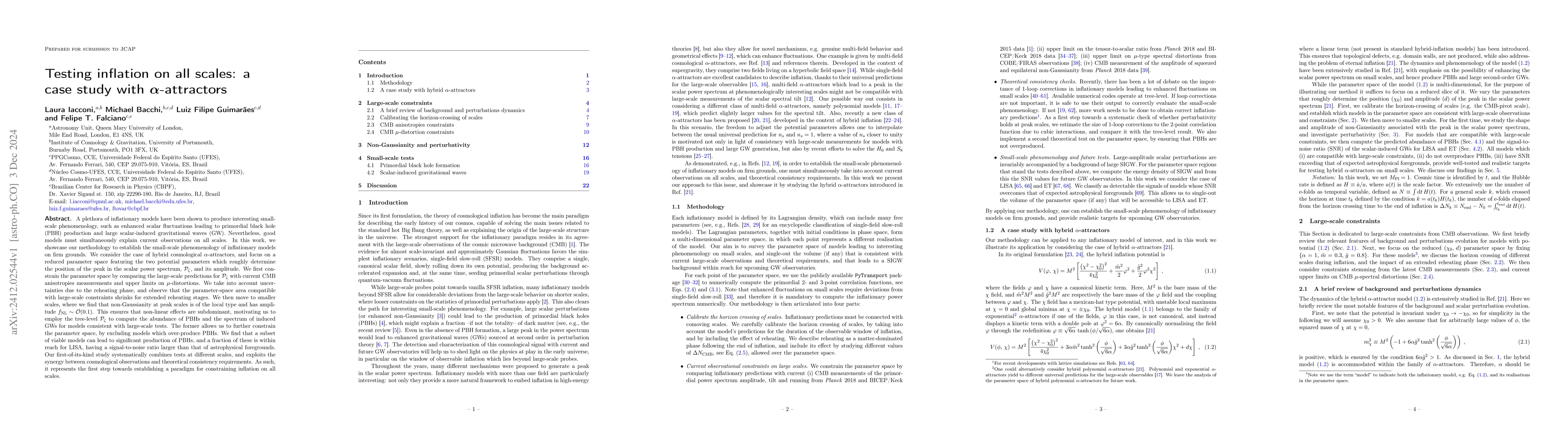 Thumbnail for Testing inflation on all scales: a case study with $α$-attractors