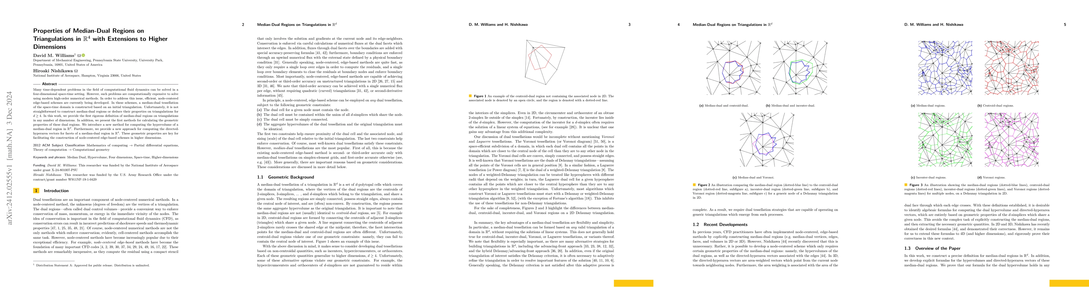 Thumbnail for Properties of median-dual regions on triangulations in $\mathbb{R}^{4}$
  with extensions to higher dimensions