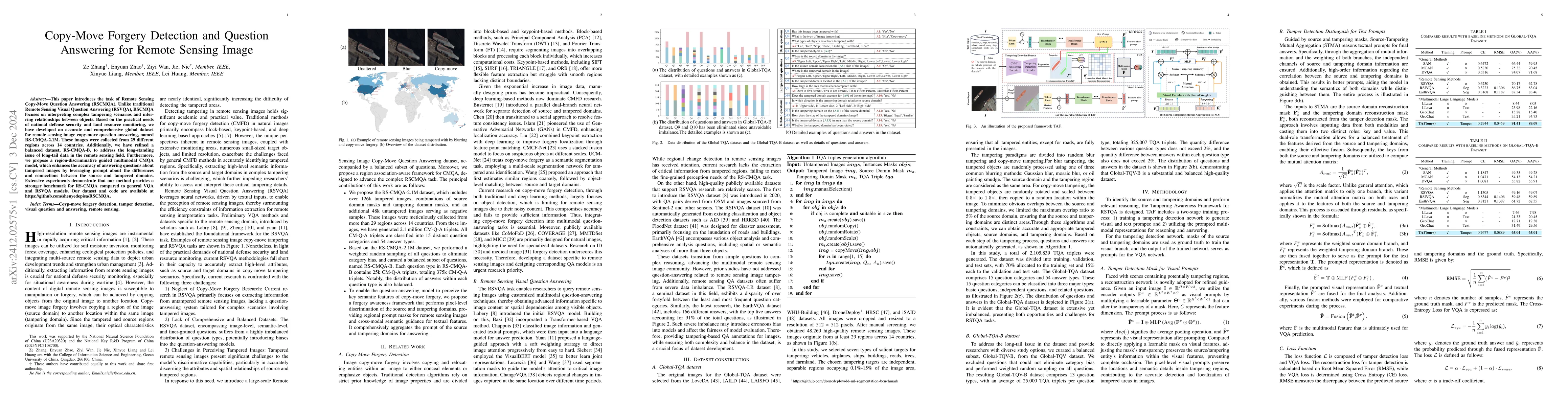 Thumbnail for Copy-Move Forgery Detection and Question Answering for Remote Sensing
  Image