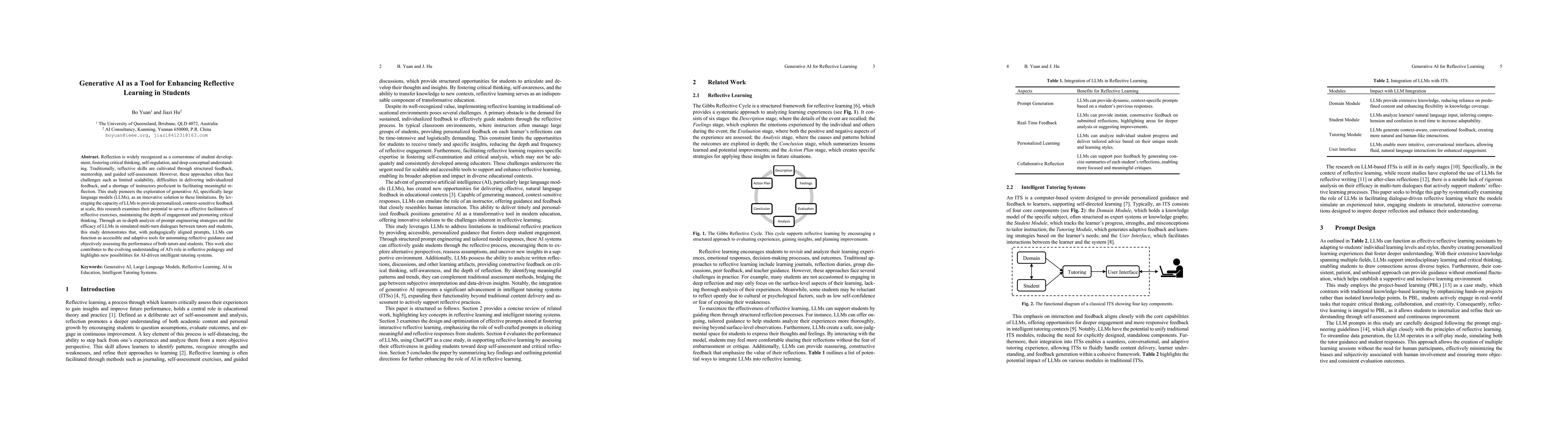 Thumbnail for Generative AI as a Tool for Enhancing Reflective Learning in Students