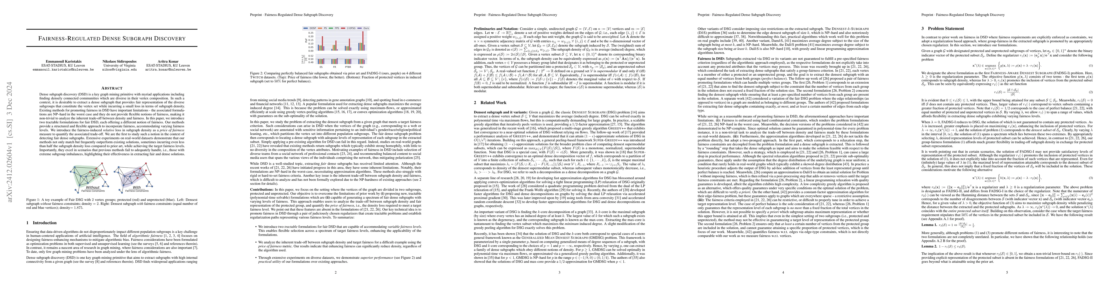 Thumbnail for Fairness-Regulated Dense Subgraph Discovery