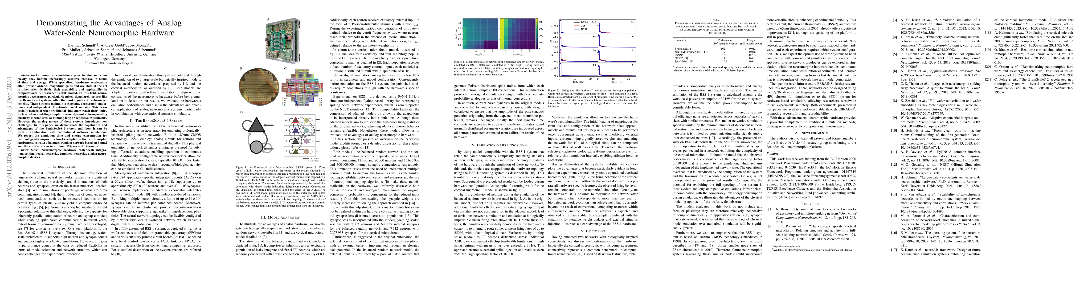 Thumbnail for Demonstrating the Advantages of Analog Wafer-Scale Neuromorphic Hardware