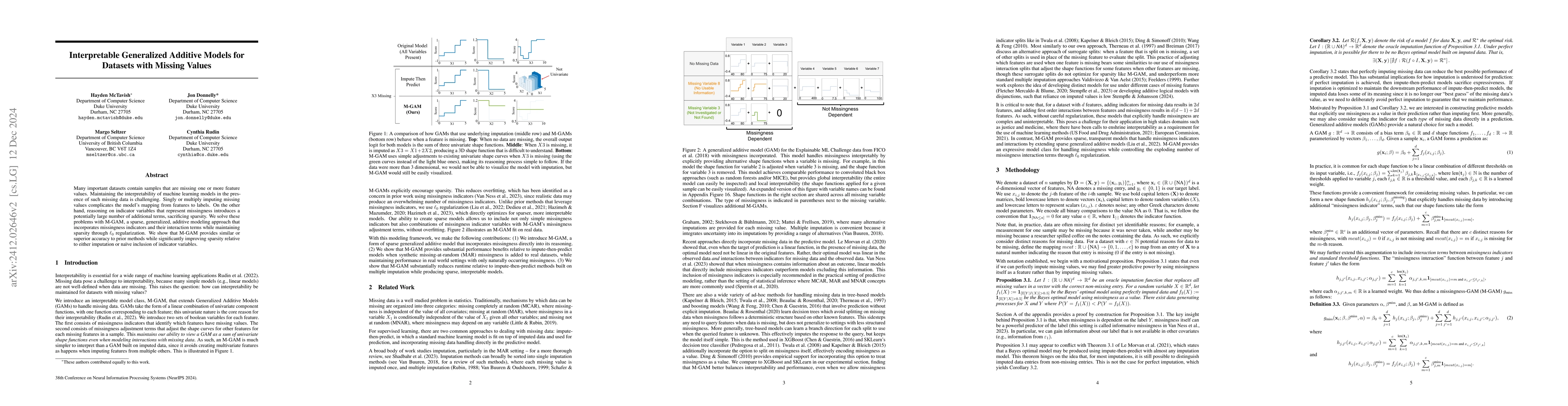 Thumbnail for Interpretable Generalized Additive Models for Datasets with Missing
  Values