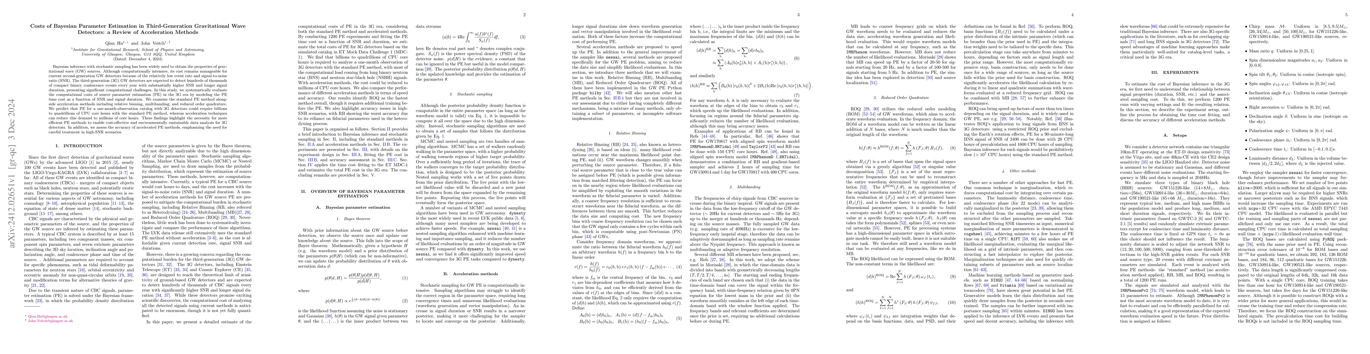 Thumbnail for Costs of Bayesian Parameter Estimation in Third-Generation Gravitational
  Wave Detectors: a Review of Acceleration Methods