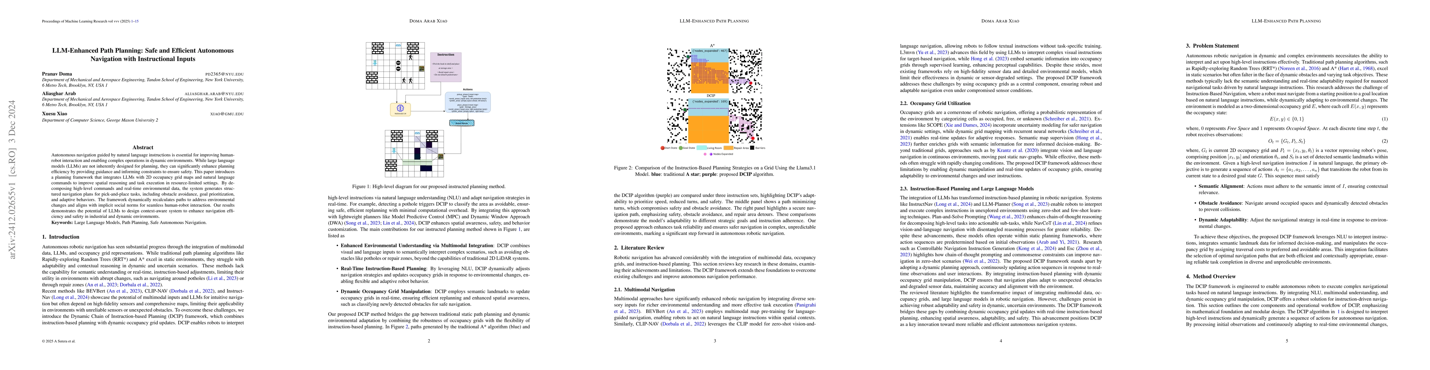 Thumbnail for LLM-Enhanced Path Planning: Safe and Efficient Autonomous Navigation
  with Instructional Inputs