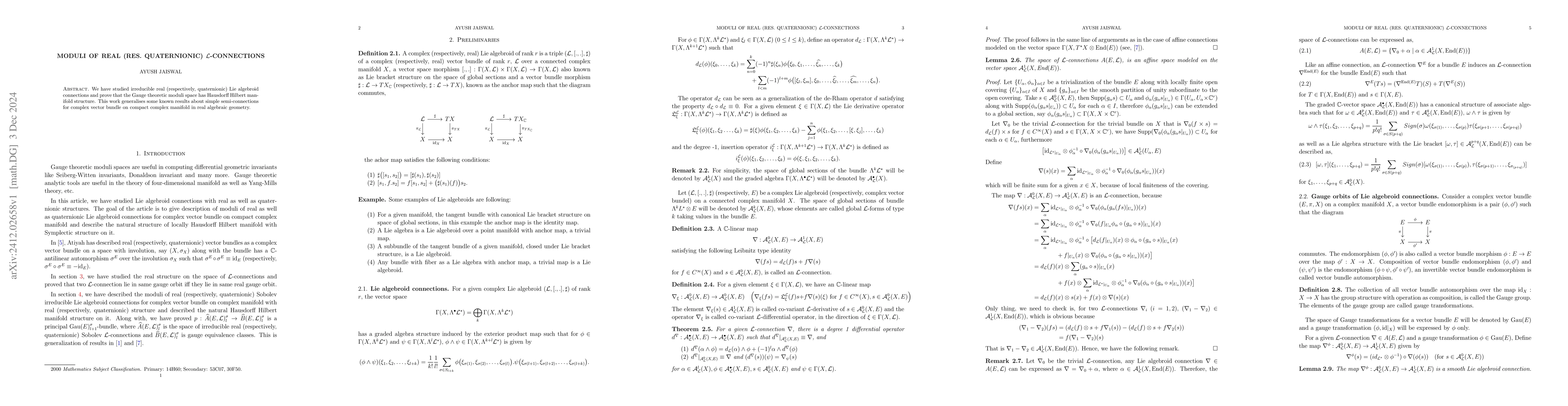 Thumbnail for Moduli of real (res. quaternionic) L-connections
