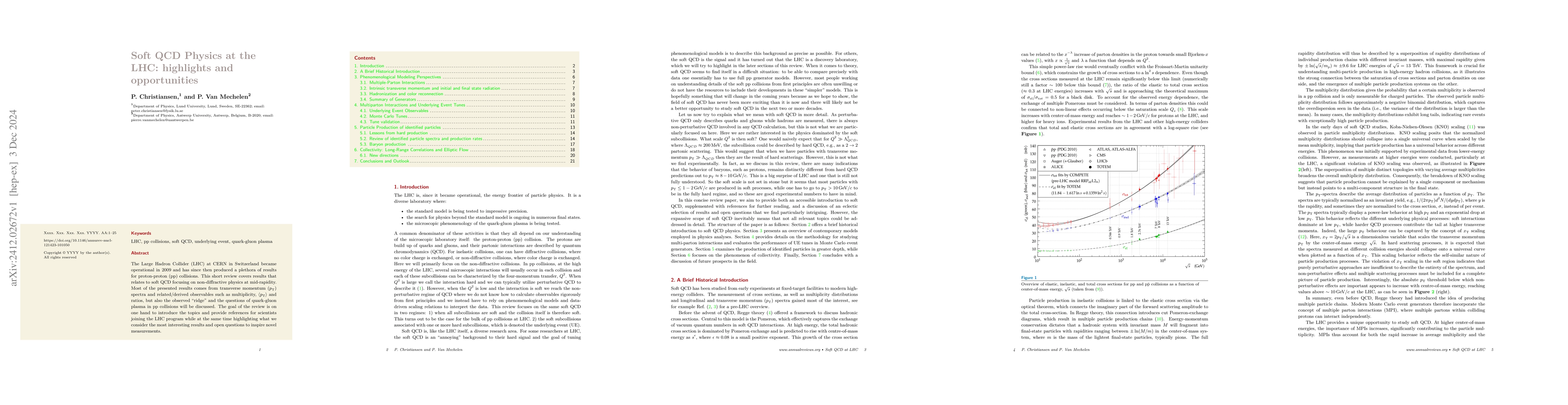 Thumbnail for Soft QCD Physics at the LHC: highlights and opportunities