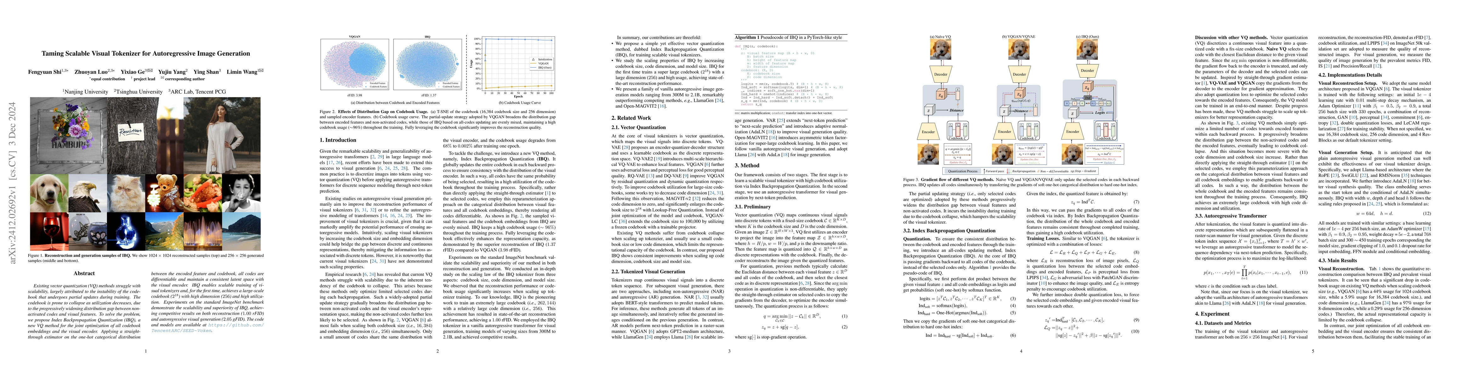 Thumbnail for Taming Scalable Visual Tokenizer for Autoregressive Image Generation