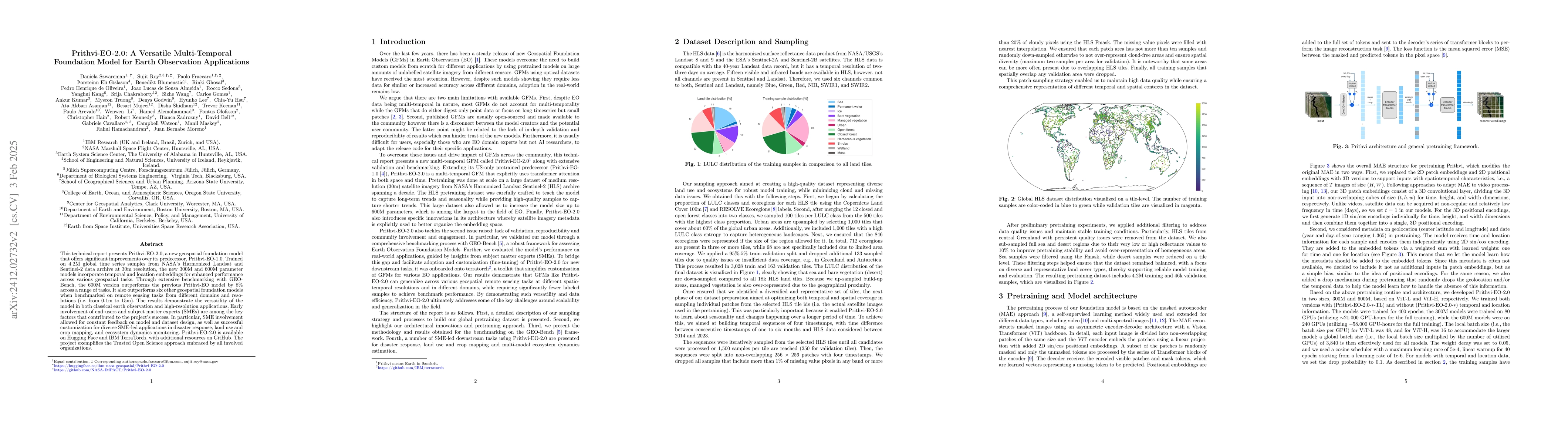 Thumbnail for Prithvi-EO-2.0: A Versatile Multi-Temporal Foundation Model for Earth
  Observation Applications