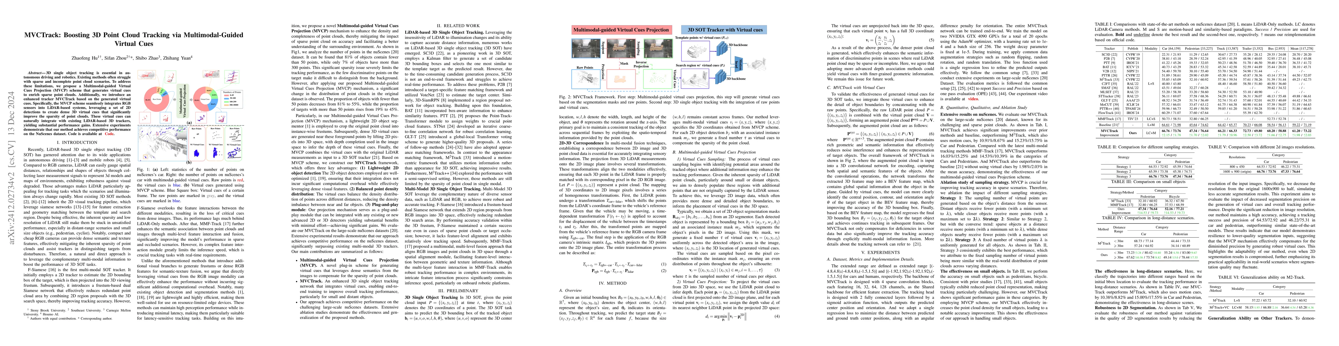 Thumbnail for MVCTrack: Boosting 3D Point Cloud Tracking via Multimodal-Guided Virtual
  Cues
