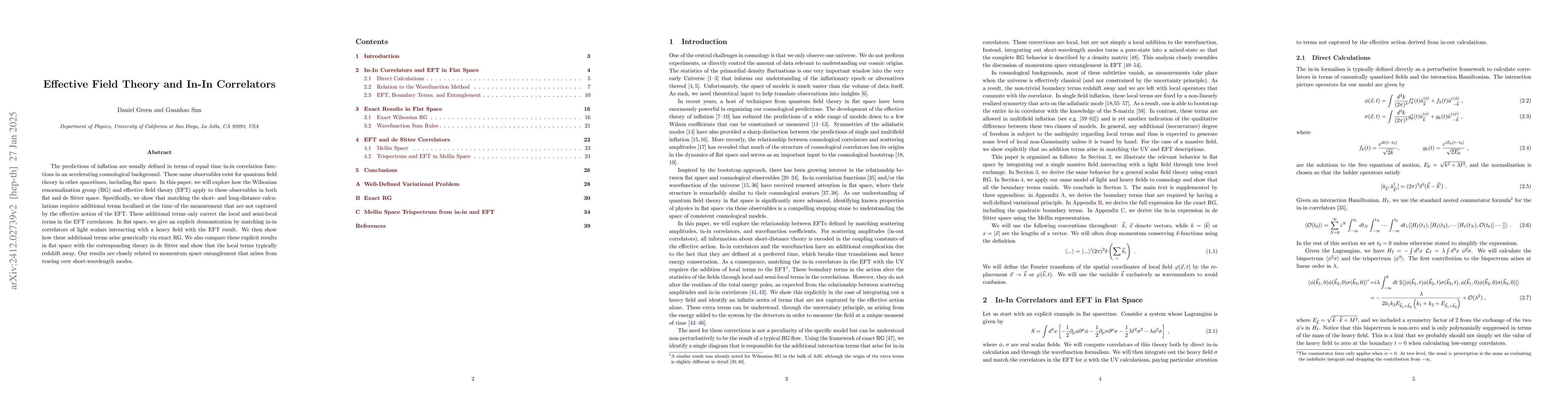 Thumbnail for Effective Field Theory and In-In Correlators