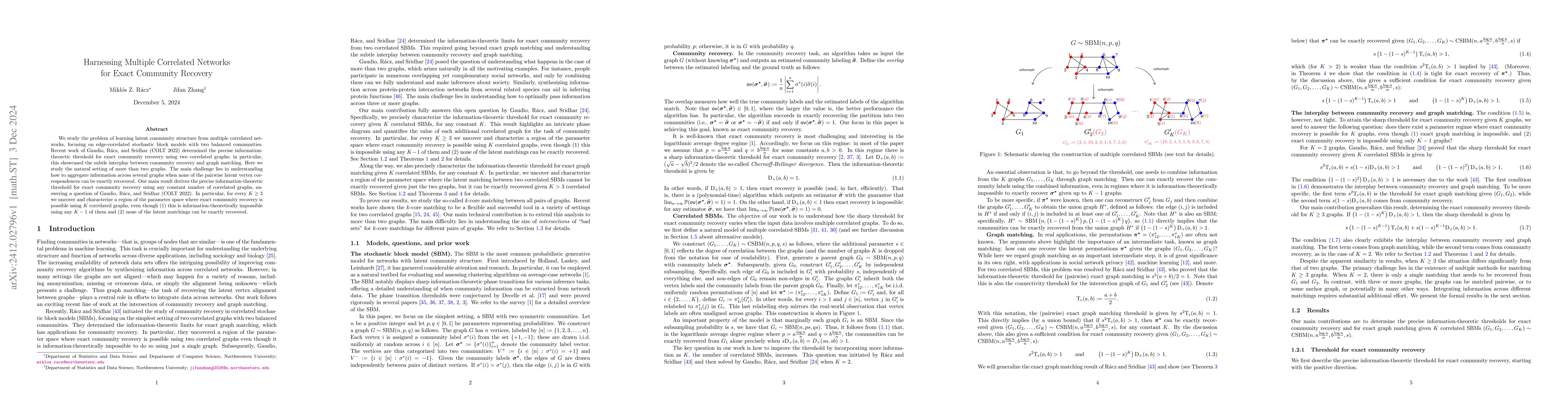 Thumbnail for Harnessing Multiple Correlated Networks for Exact Community Recovery