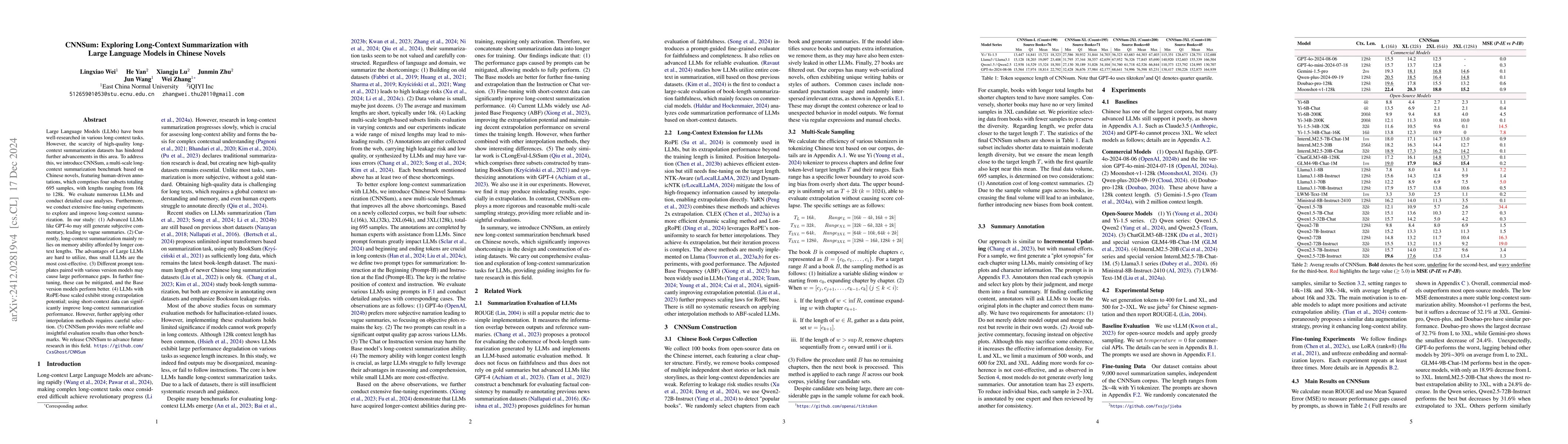 Thumbnail for CNNSum: Exploring Long-Conext Summarization with Large Language Models
  in Chinese Novels