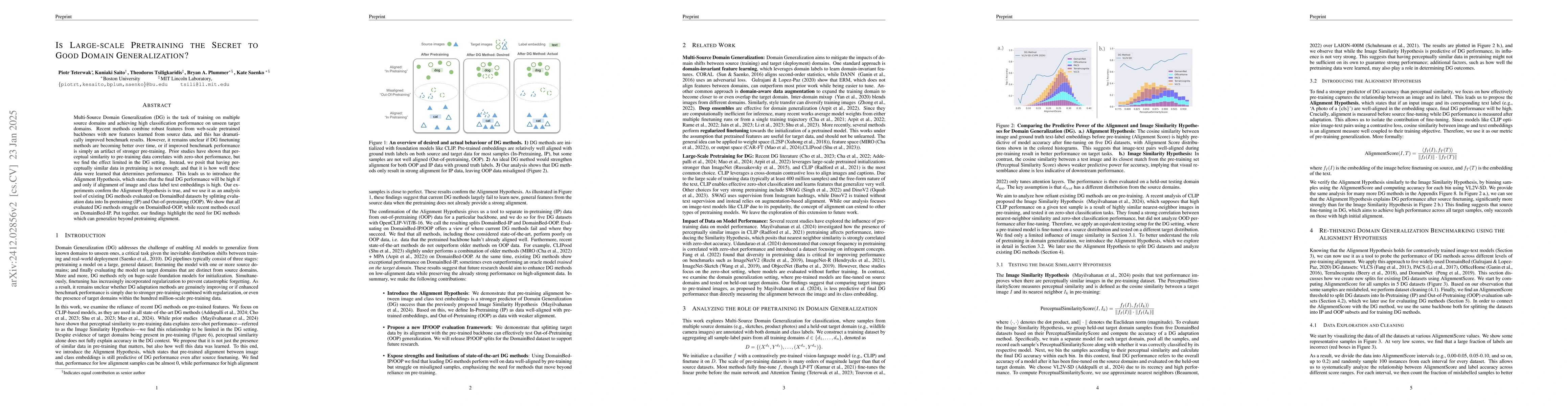 Thumbnail for Is Large-Scale Pretraining the Secret to Good Domain Generalization?