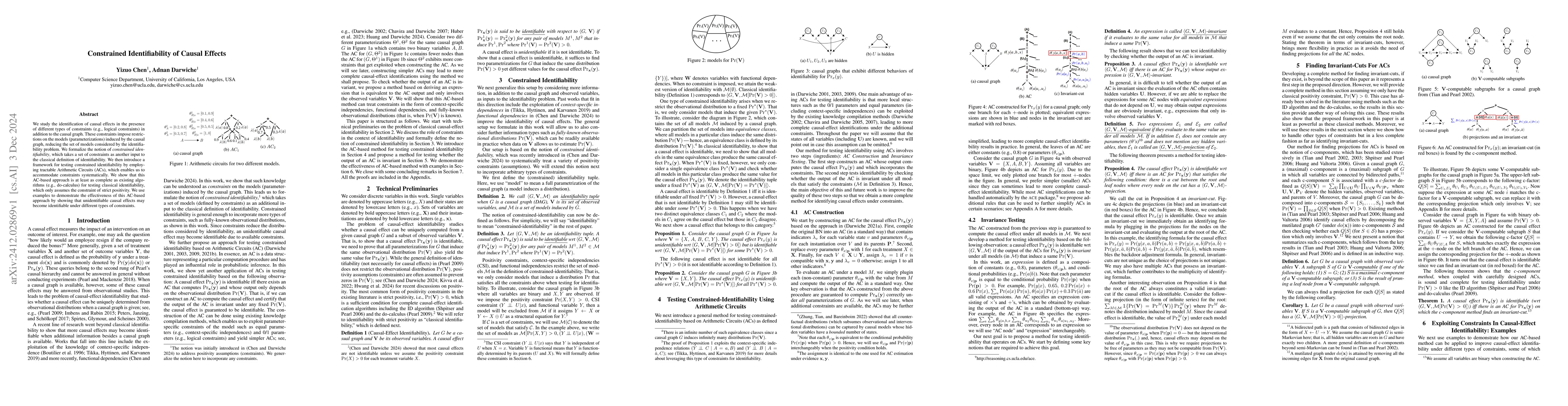 Thumbnail for Constrained Identifiability of Causal Effects