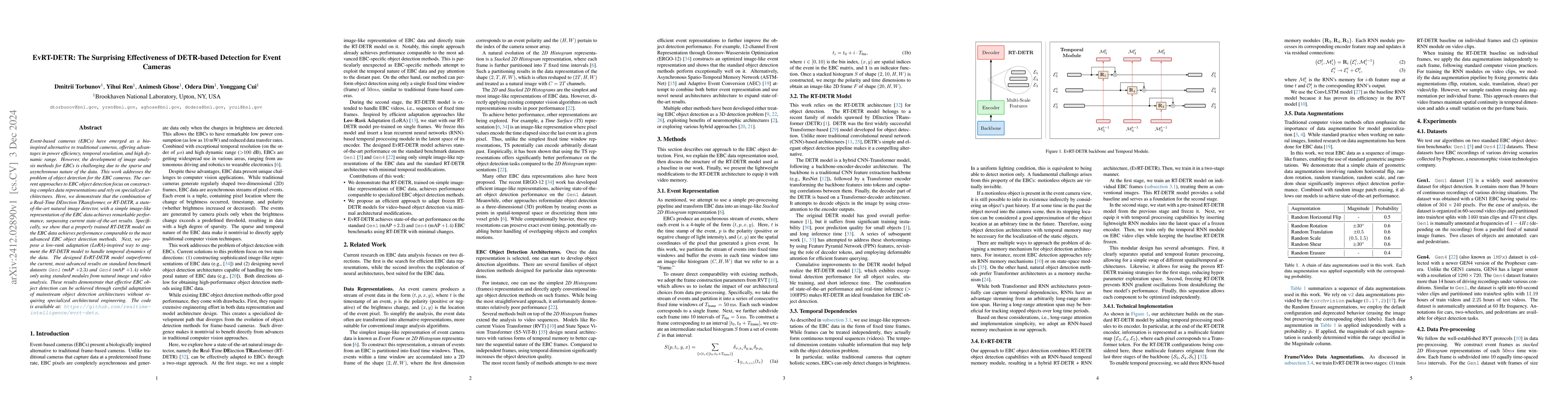 Thumbnail for EvRT-DETR: The Surprising Effectiveness of DETR-based Detection for
  Event Cameras