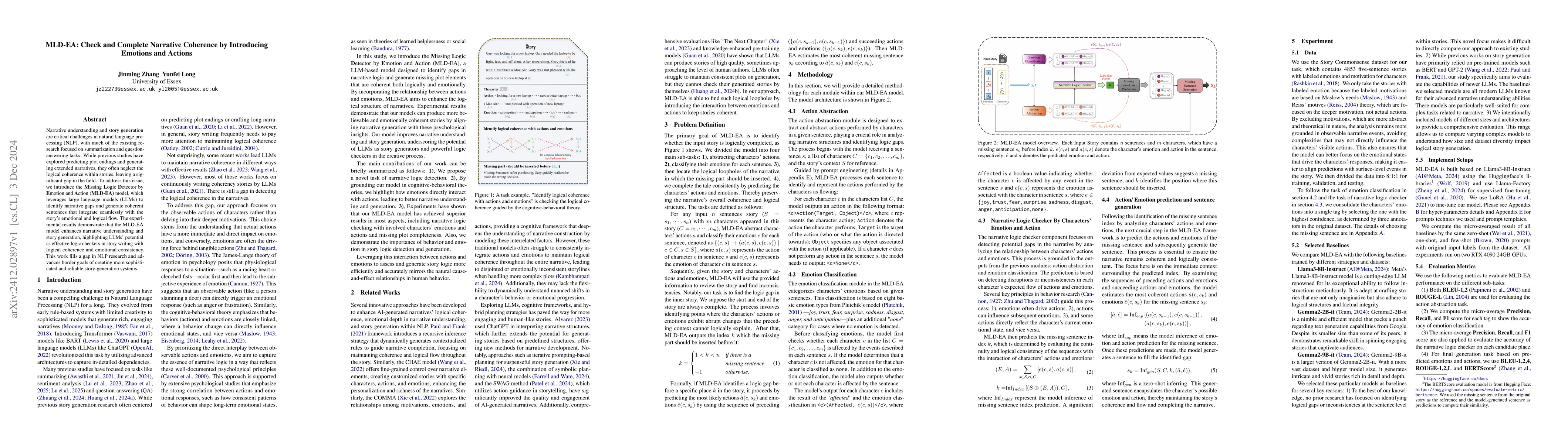 Thumbnail for MLD-EA: Check and Complete Narrative Coherence by Introducing Emotions
  and Actions