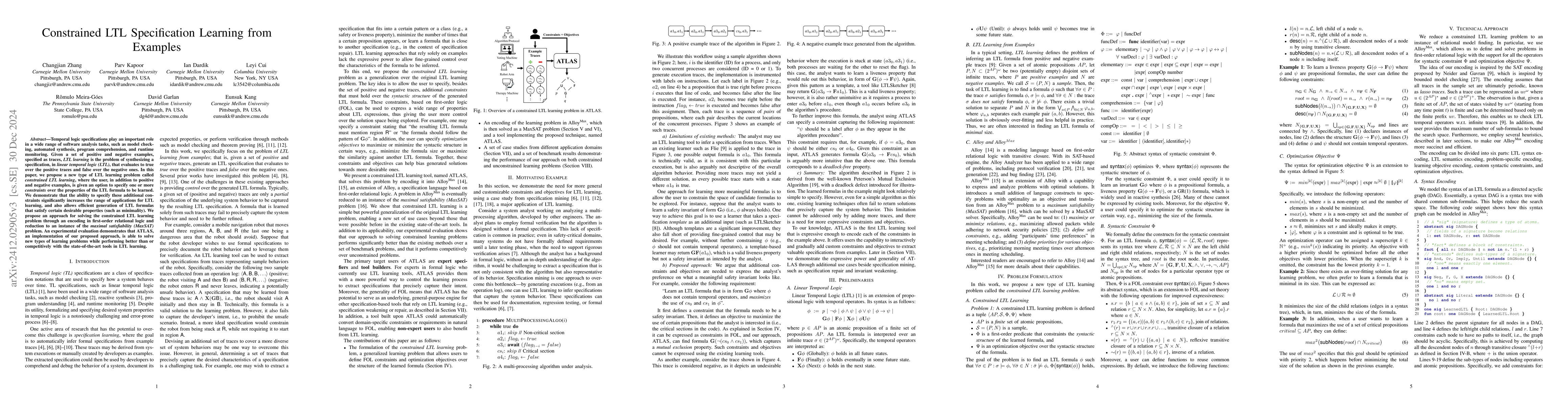 Thumbnail for Constrained LTL Specification Learning from Examples
