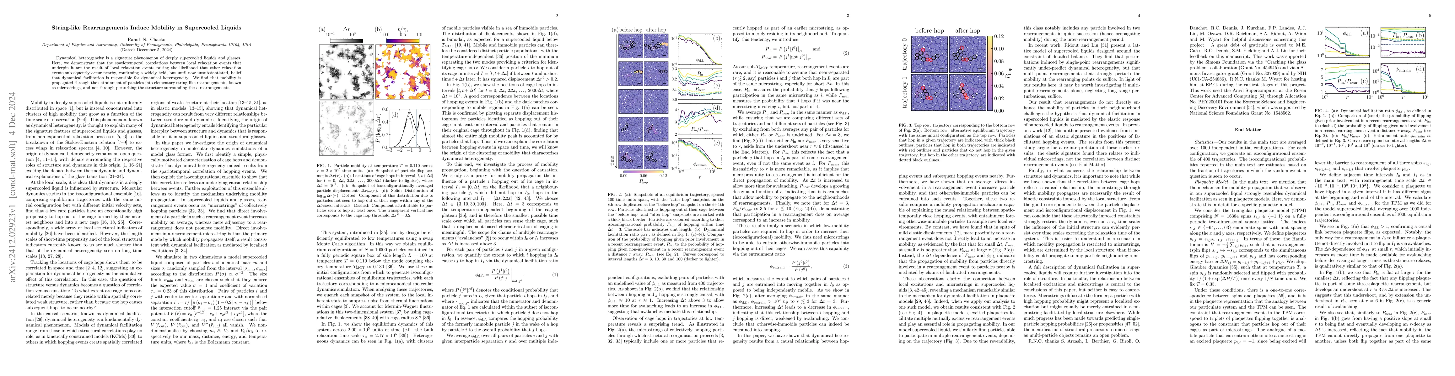 Thumbnail for String-like Rearrangements Induce Mobility in Supercooled Liquids