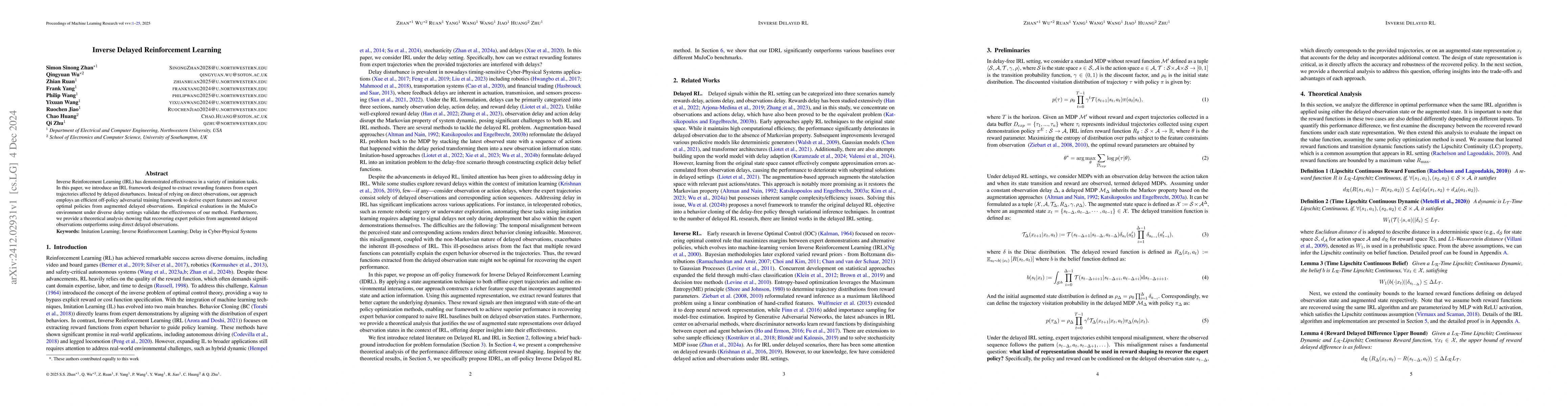 Thumbnail for Inverse Delayed Reinforcement Learning