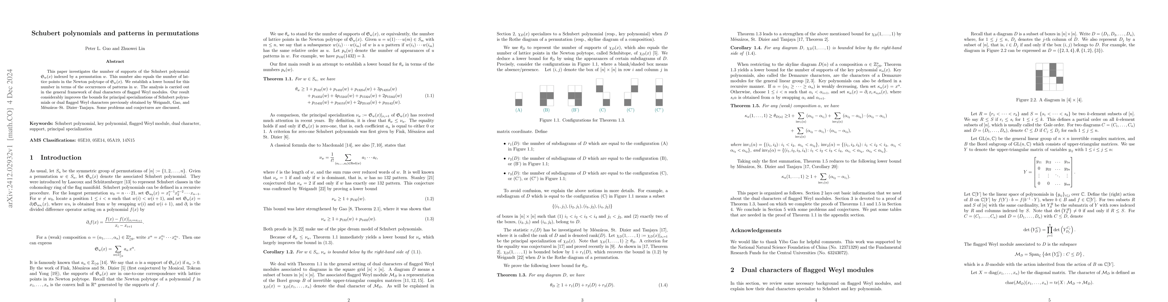 Thumbnail for Schubert polynomials and patterns in permutations