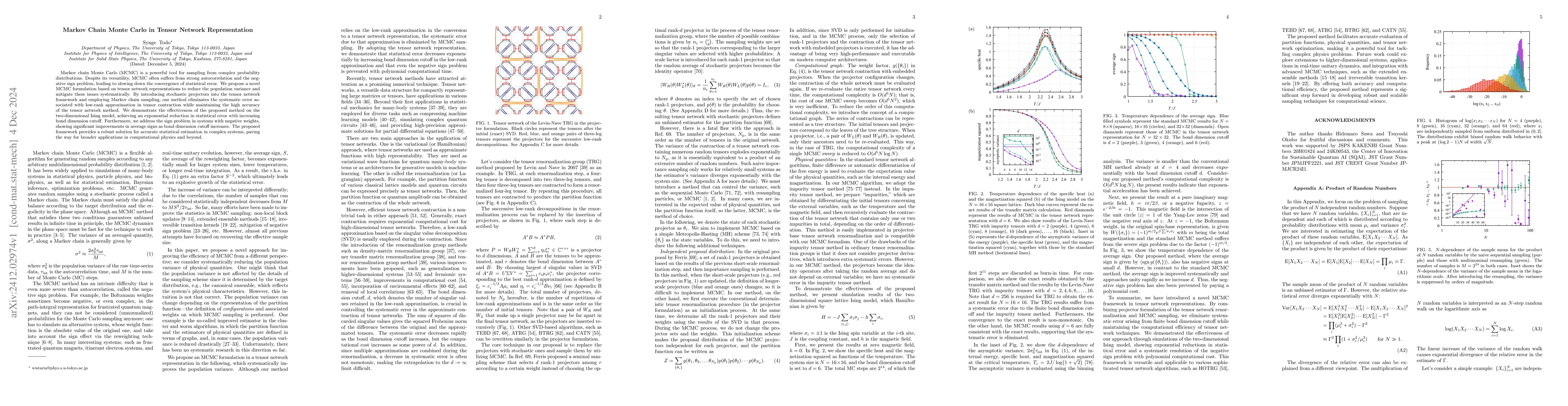 Thumbnail for Markov Chain Monte Carlo in Tensor Network Representation