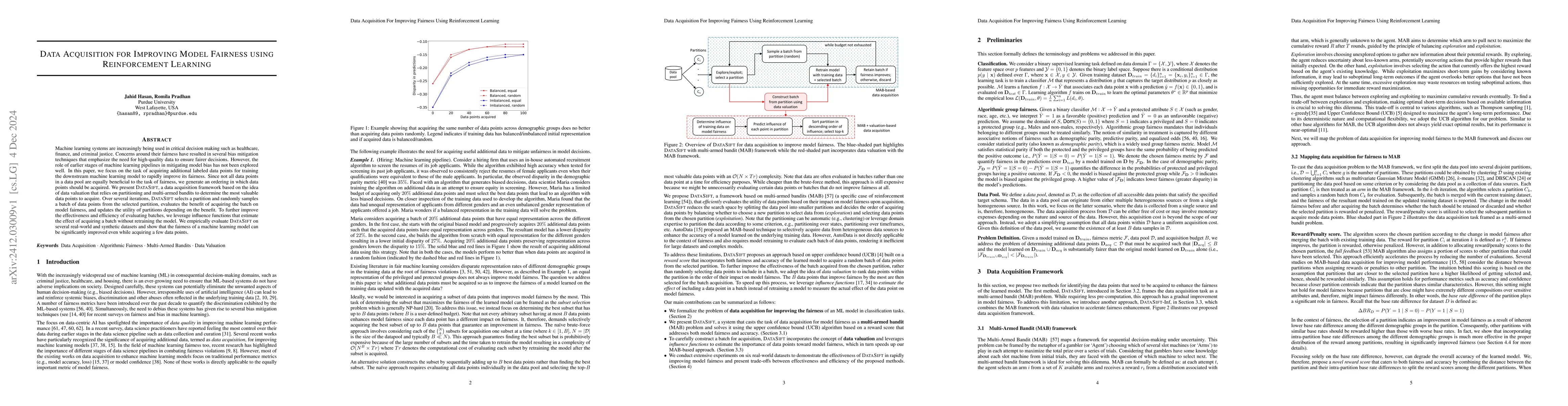 Thumbnail for Data Acquisition for Improving Model Fairness using Reinforcement
  Learning