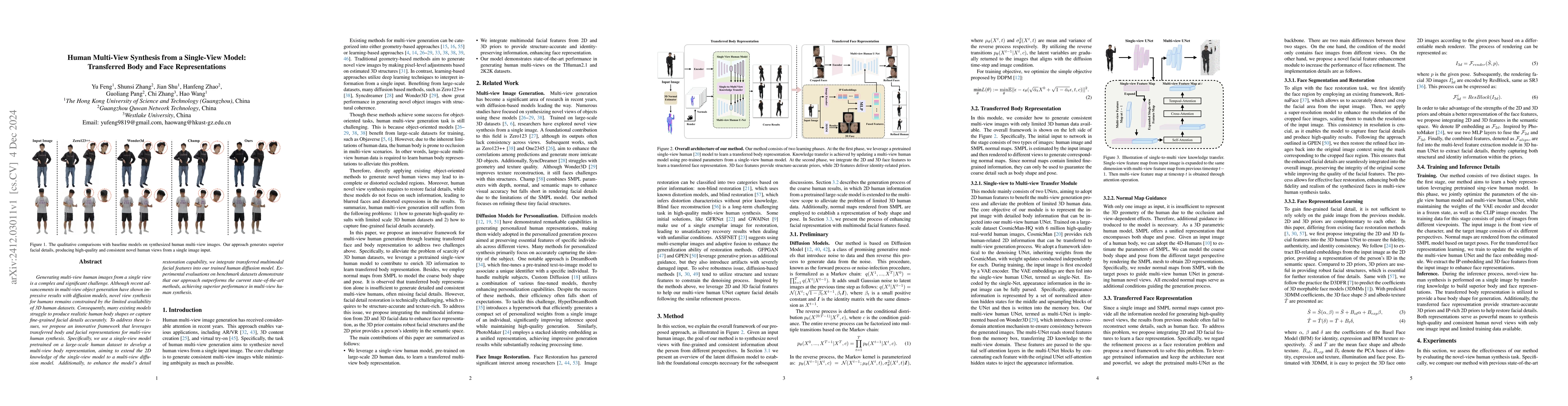 Thumbnail for Human Multi-View Synthesis from a Single-View Model:Transferred Body and
  Face Representations