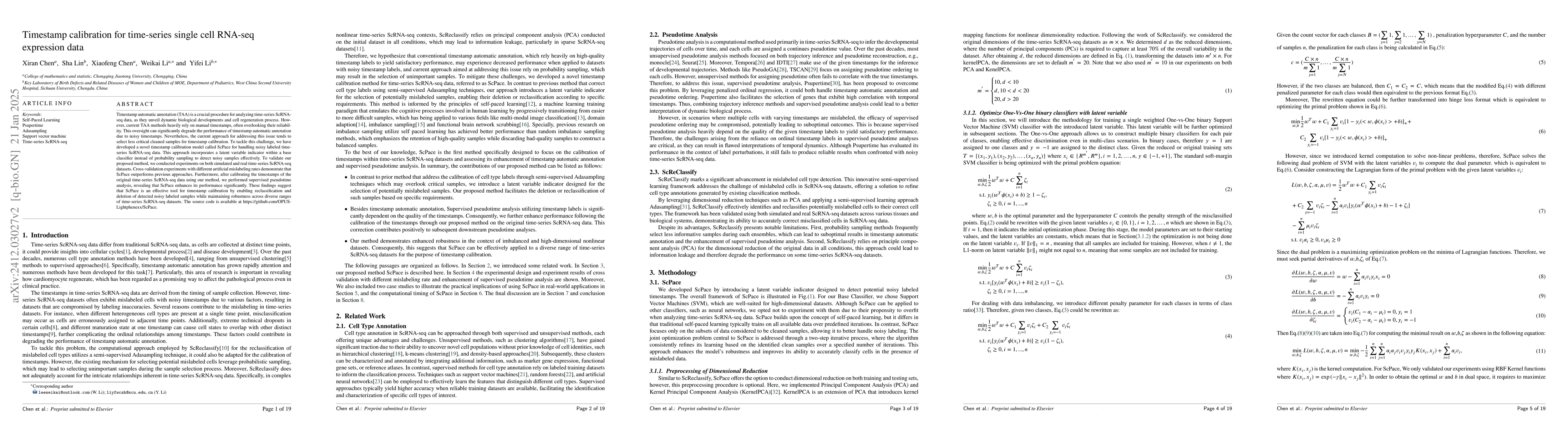 Thumbnail for Timestamp calibration for time-series single cell RNA-seq expression
  data