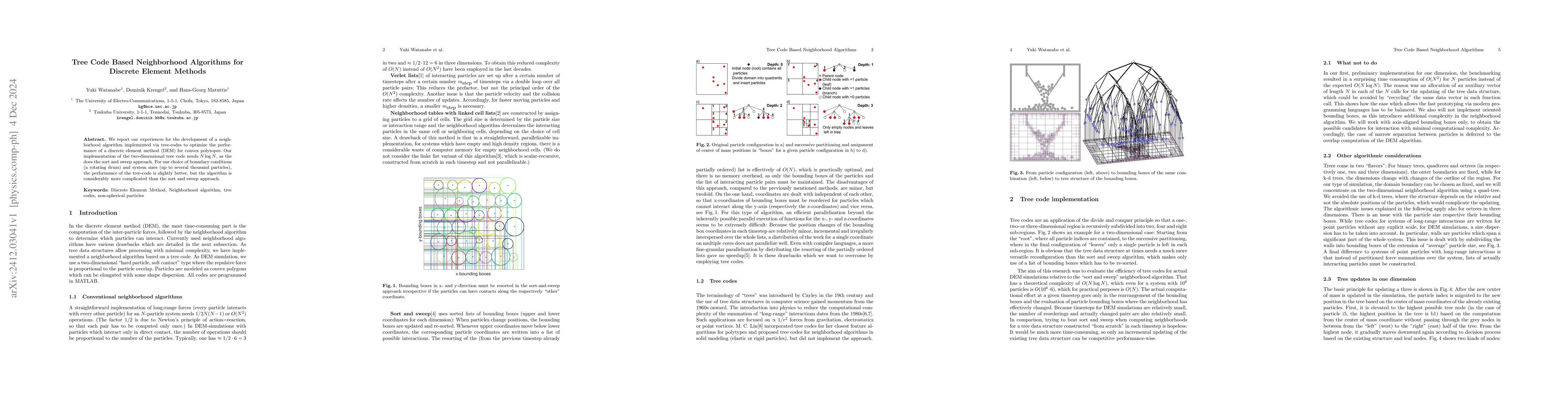 Thumbnail for Tree Code Based Neighborhood Algorithms for Discrete Element Methods