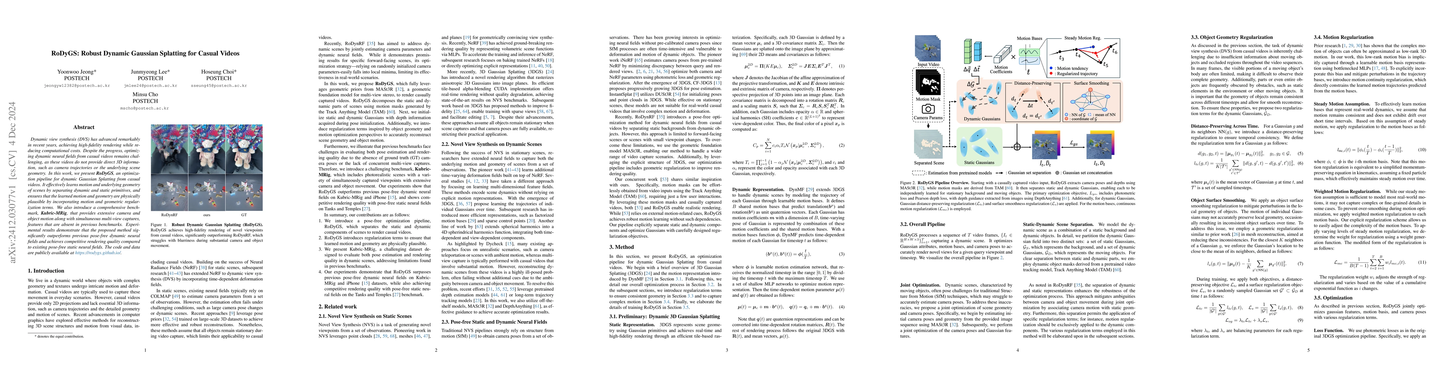 Thumbnail for RoDyGS: Robust Dynamic Gaussian Splatting for Casual Videos