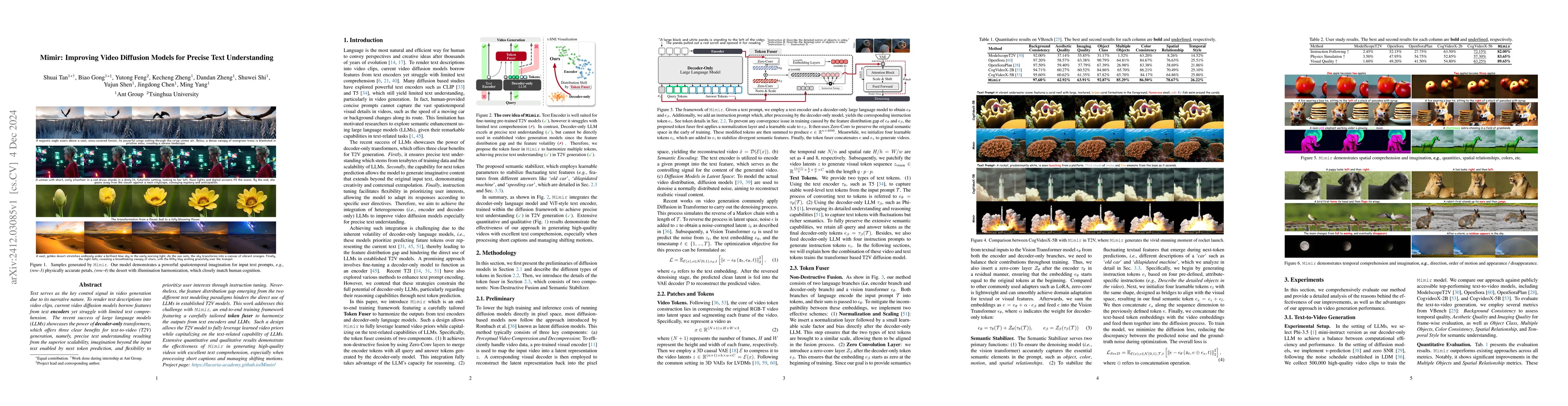 Thumbnail for Mimir: Improving Video Diffusion Models for Precise Text Understanding