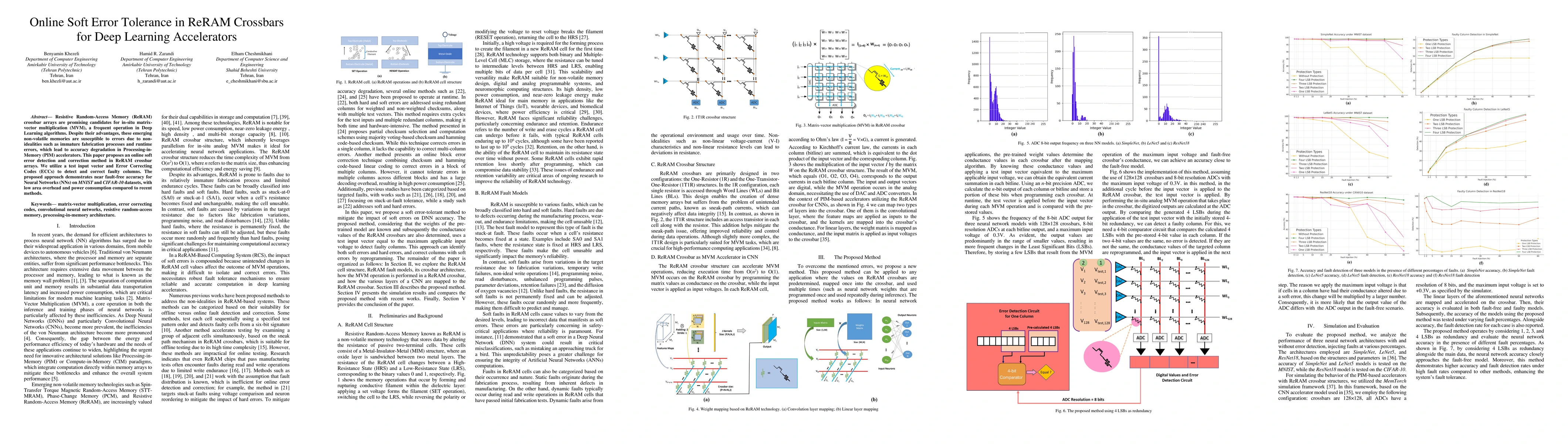 Thumbnail for Online Soft Error Tolerance in ReRAM Crossbars for Deep Learning
  Accelerators