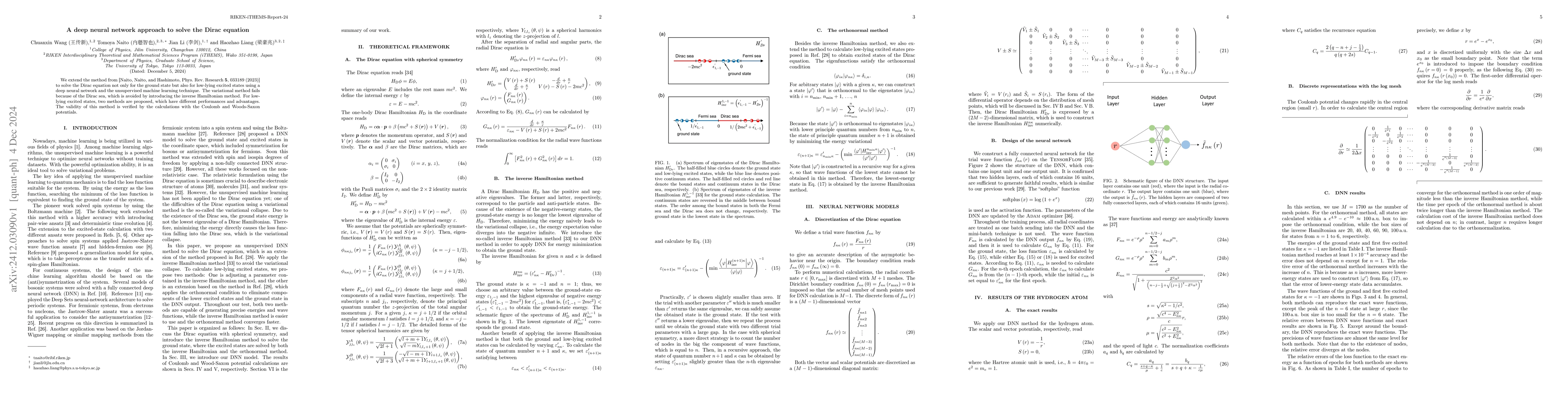 Thumbnail for A deep neural network approach to solve the Dirac equation