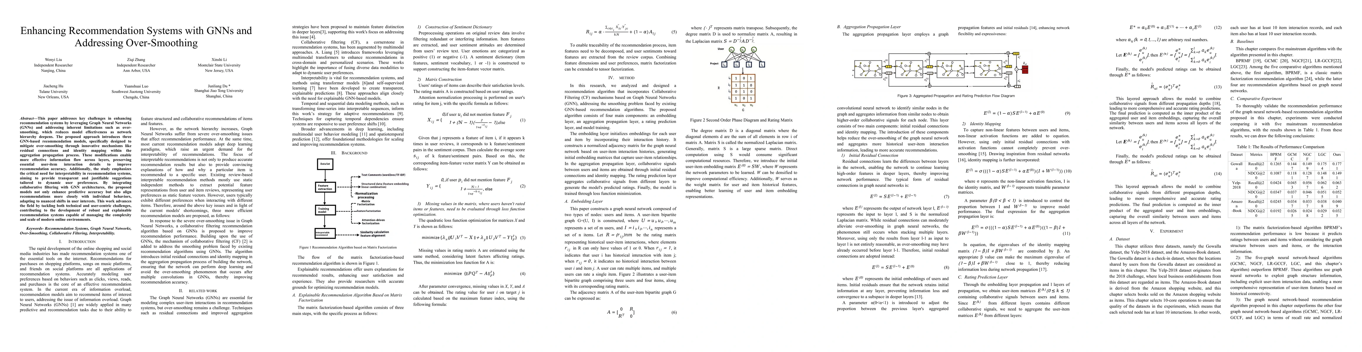 Thumbnail for Enhancing Recommendation Systems with GNNs and Addressing Over-Smoothing
