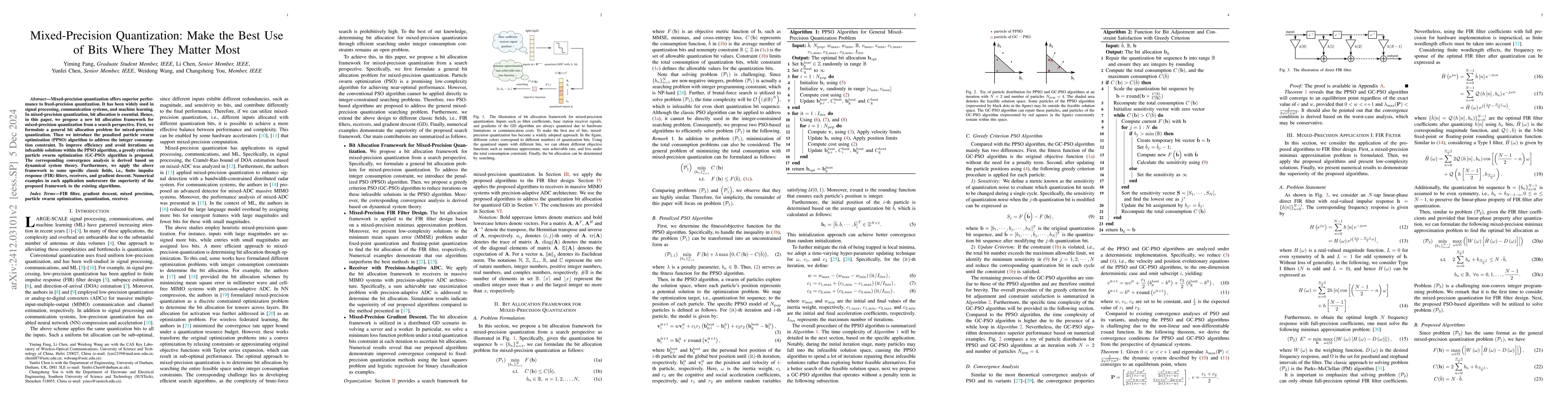 Thumbnail for Mixed-Precision Quantization: Make the Best Use of Bits Where They
  Matter Most