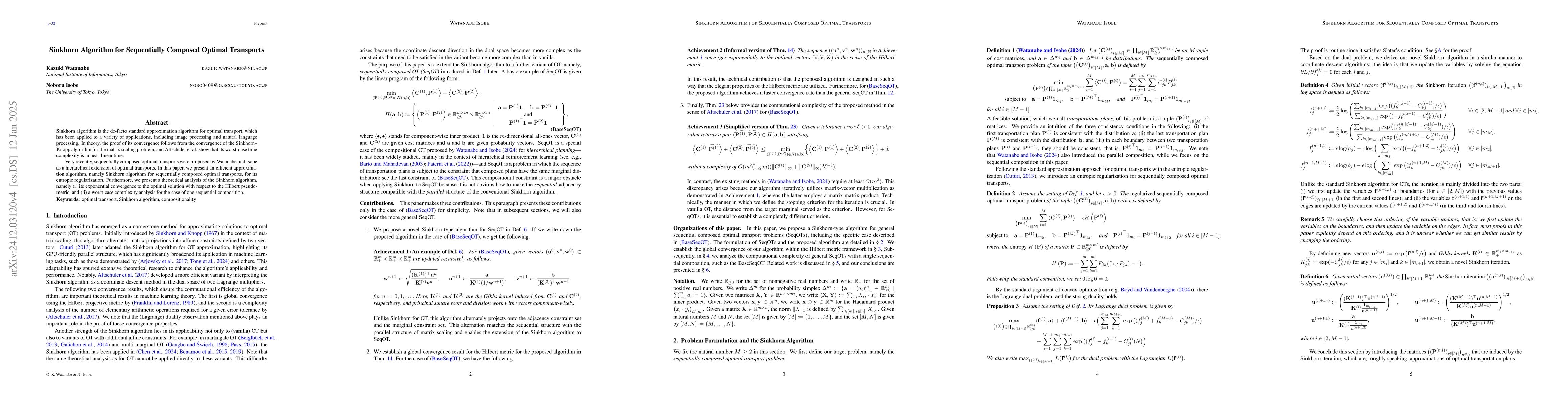 Thumbnail for Sinkhorn Algorithm for Sequentially Composed Optimal Transports