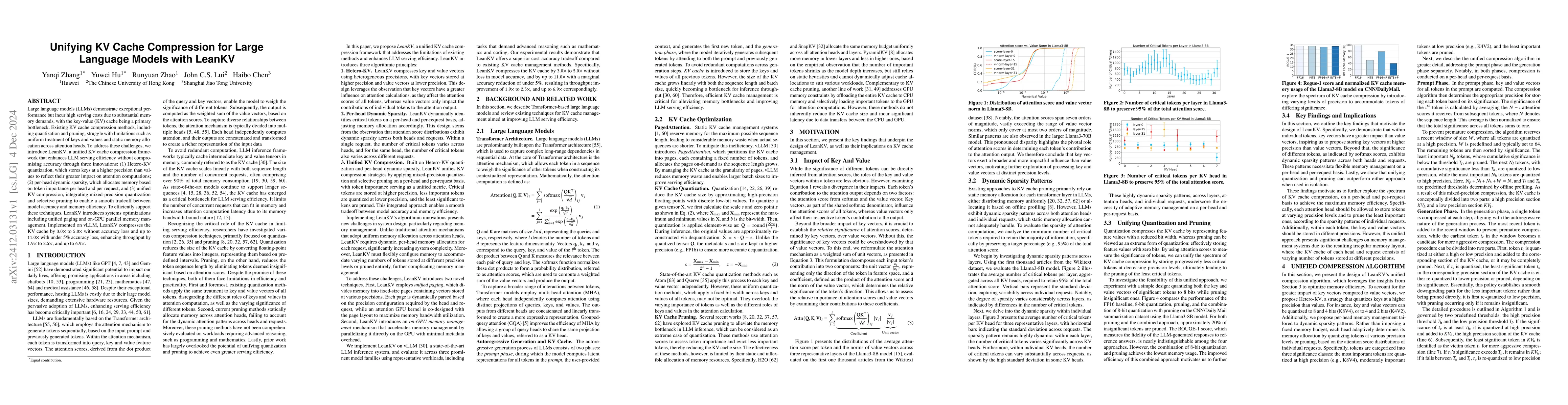 Thumbnail for Unifying KV Cache Compression for Large Language Models with LeanKV