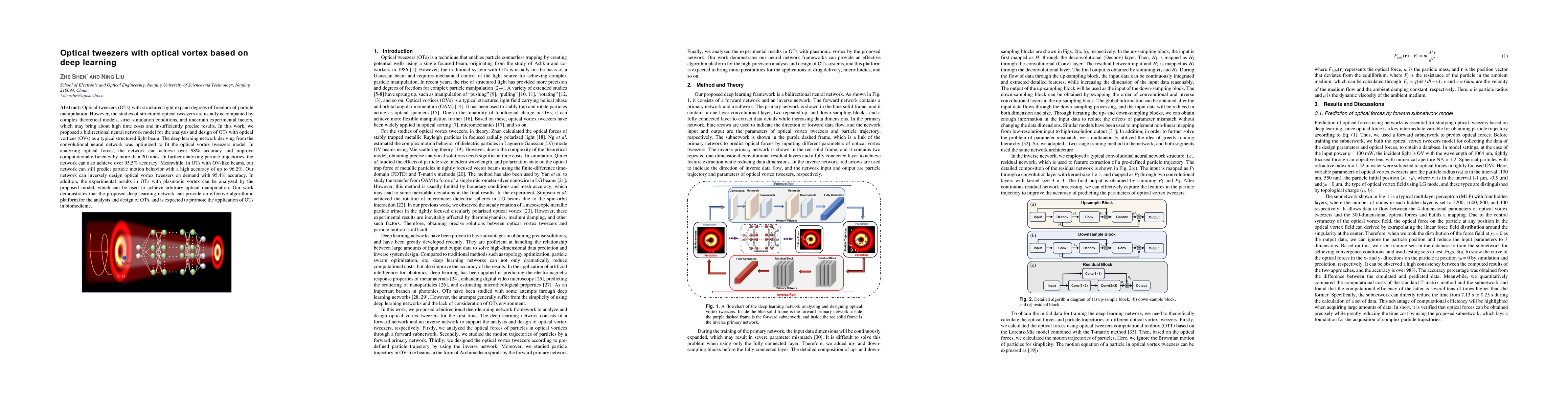 Thumbnail for Optical tweezers with optical vortex based on deep learning