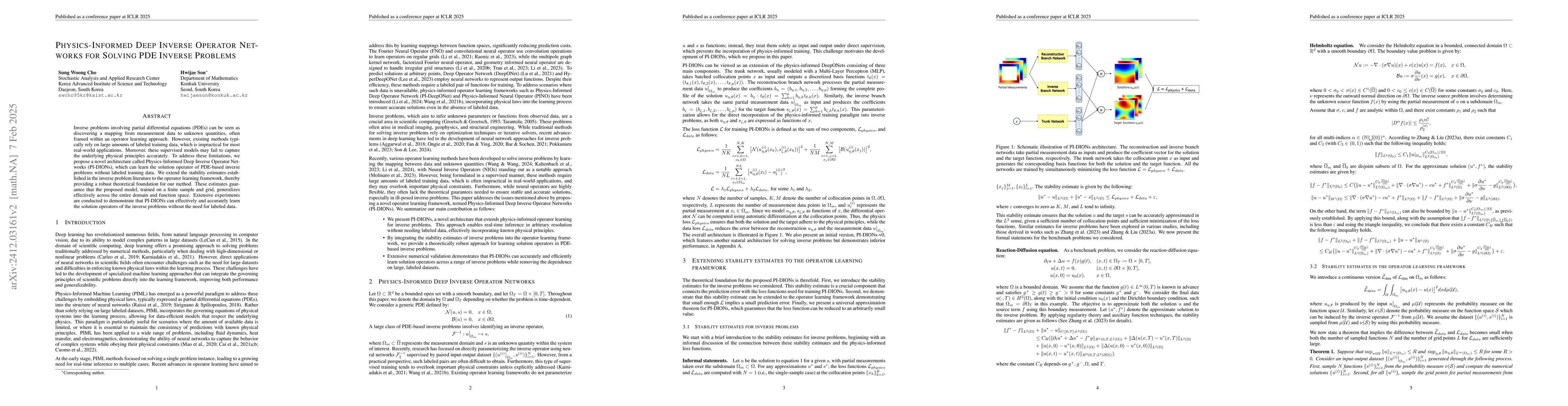 Thumbnail for Physics-Informed Deep Inverse Operator Networks for Solving PDE Inverse
  Problems