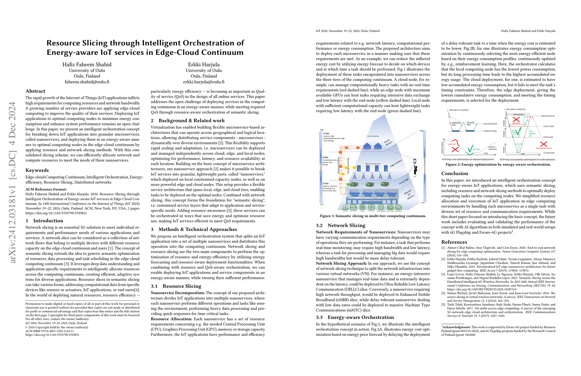 Thumbnail for Resource Slicing through Intelligent Orchestration of Energy-aware IoT
  services in Edge-Cloud Continuum