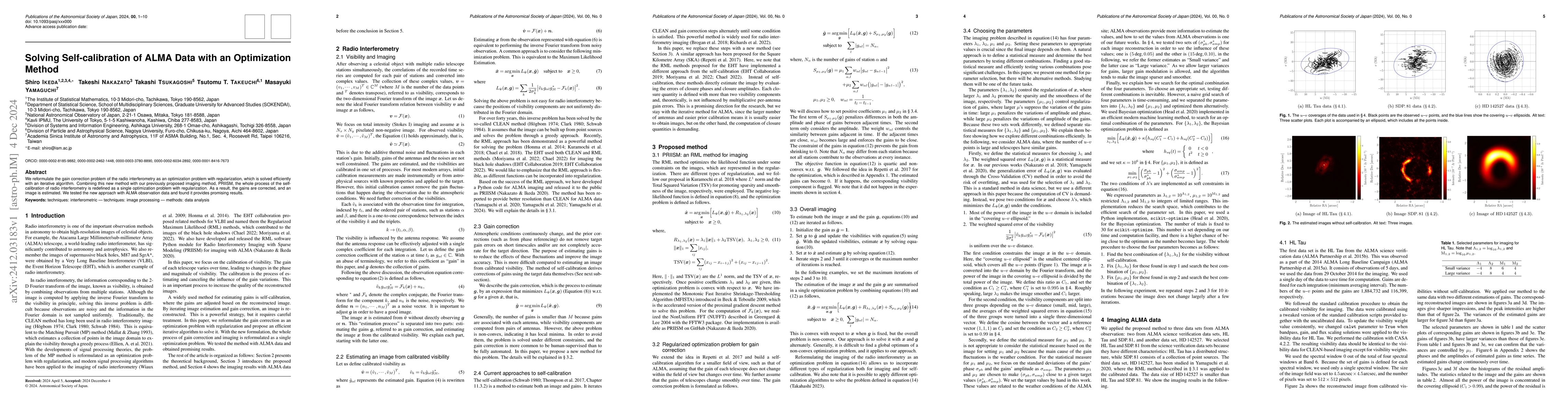 Thumbnail for Solving Self-calibration of ALMA Data with an Optimization Method