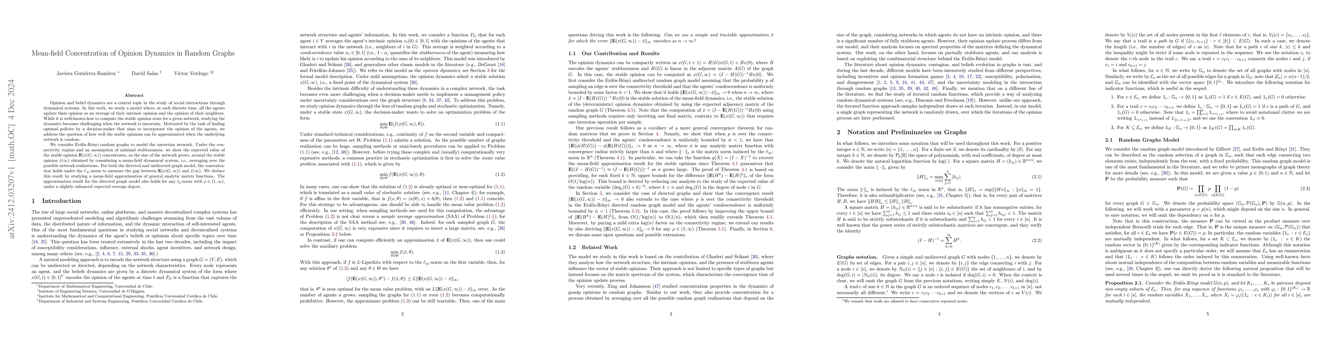 Thumbnail for Mean-field Concentration of Opinion Dynamics in Random Graphs