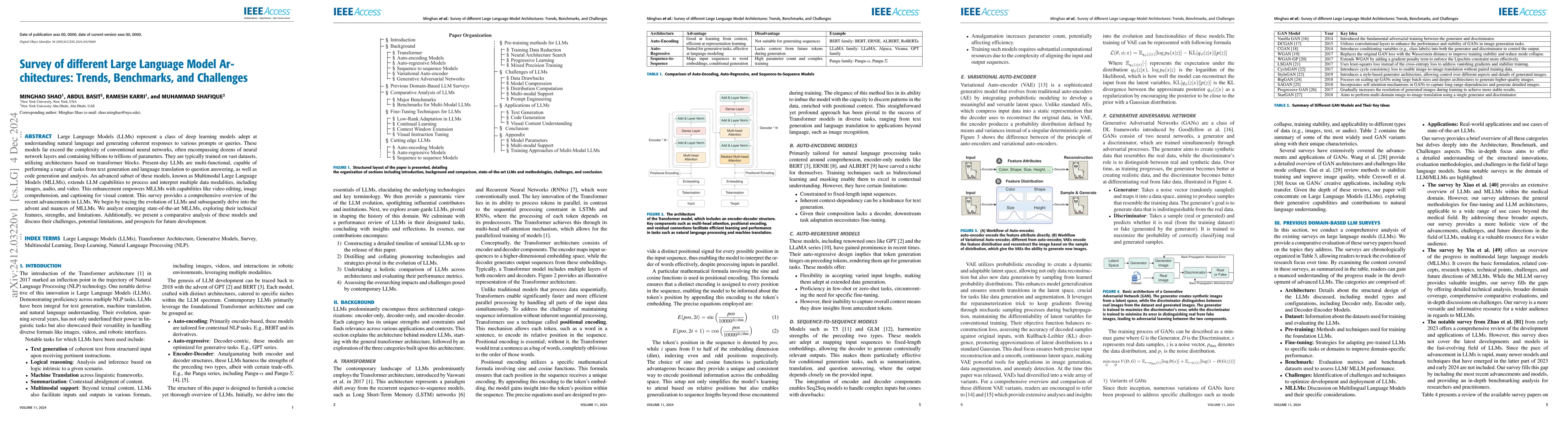 Thumbnail for Survey of different Large Language Model Architectures: Trends,
  Benchmarks, and Challenges