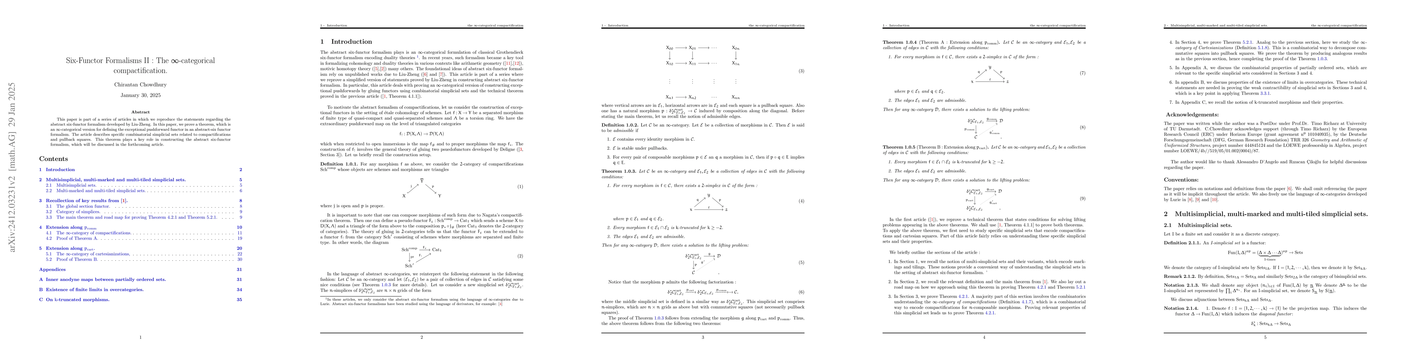 Thumbnail for Six-Functor Formalisms II : The $\infty$-categorical compactification