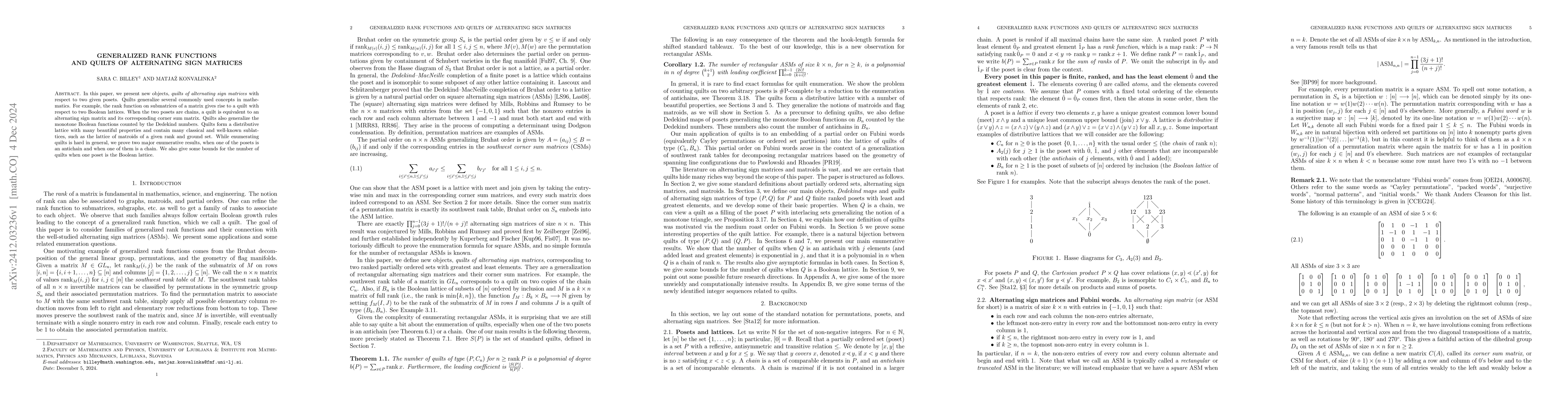 Thumbnail for Generalized rank functions and quilts of alternating sign matrices